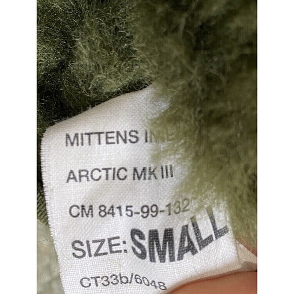 British Military Issue Camo Cold Weather Arctic Mk.3 MK III Inner Mittens Small - Picture 4 of 4